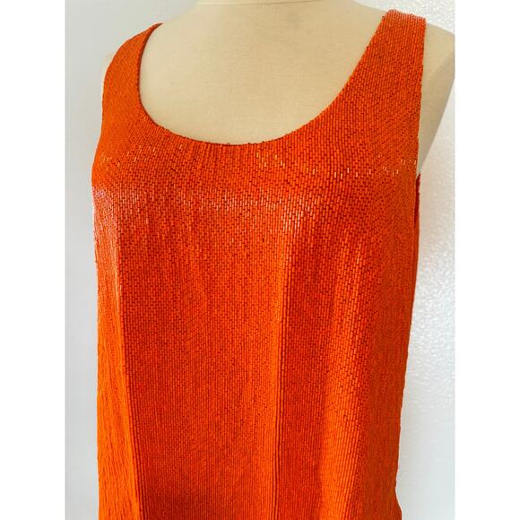 Ralph Lauren Bright Orange Beaded Tank Top - Picture 5 of 16